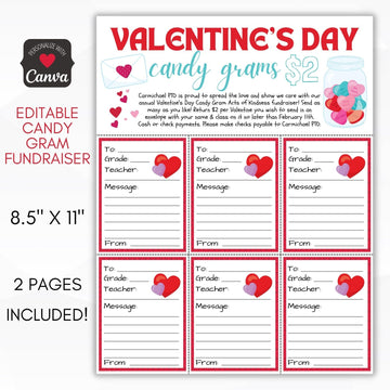 valentines candy gram fundraiser
